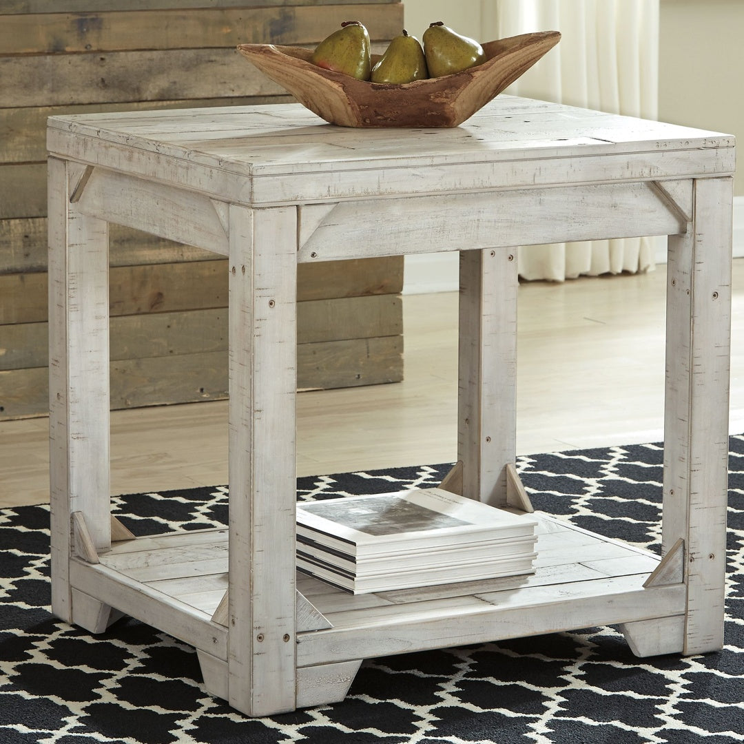 Ashley Fregine Rectangular End Table – Whitewash