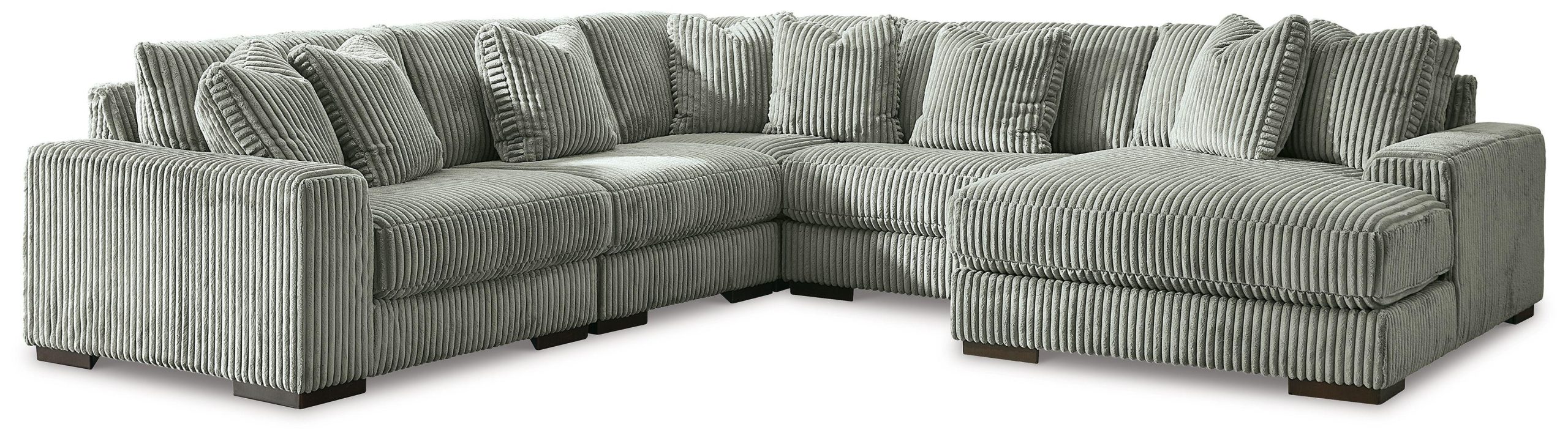 Ashley Lindyn – Fog – Right Arm Facing Corner Chaise 5 Pc Sectional