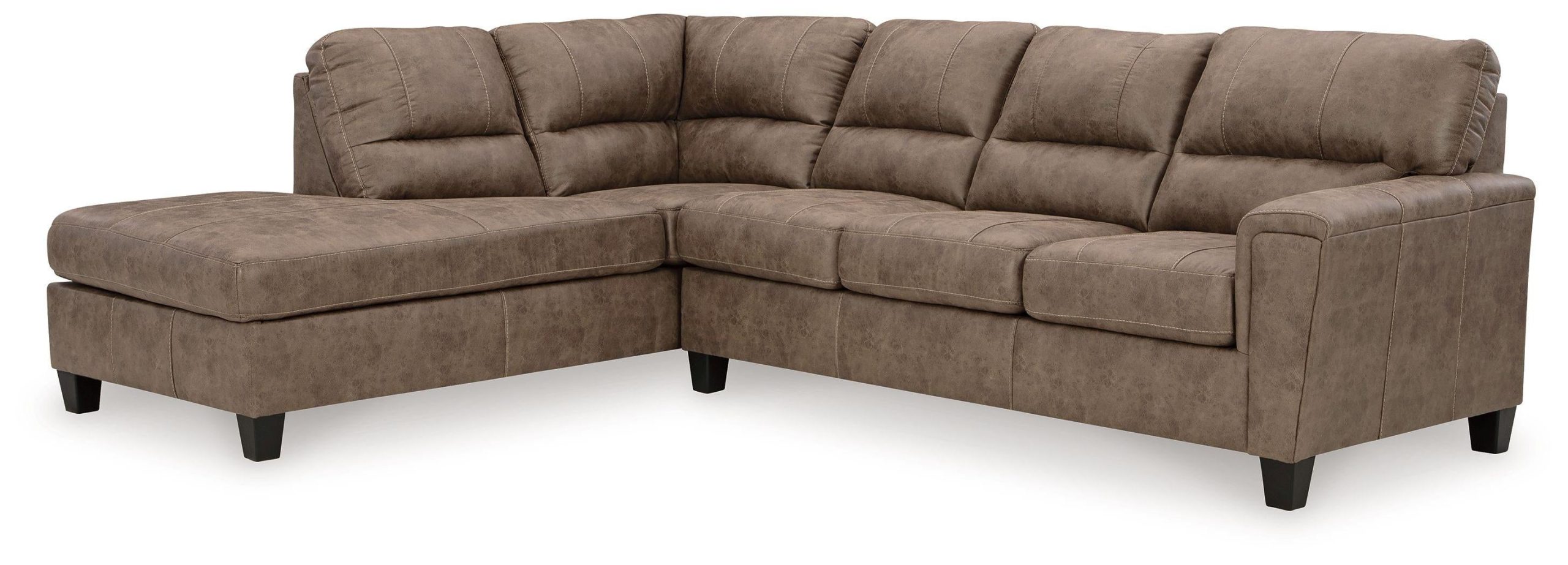 Ashley Navi – Fossil – 2-Piece Sectional Sofa Sleeper With Laf Corner Chaise