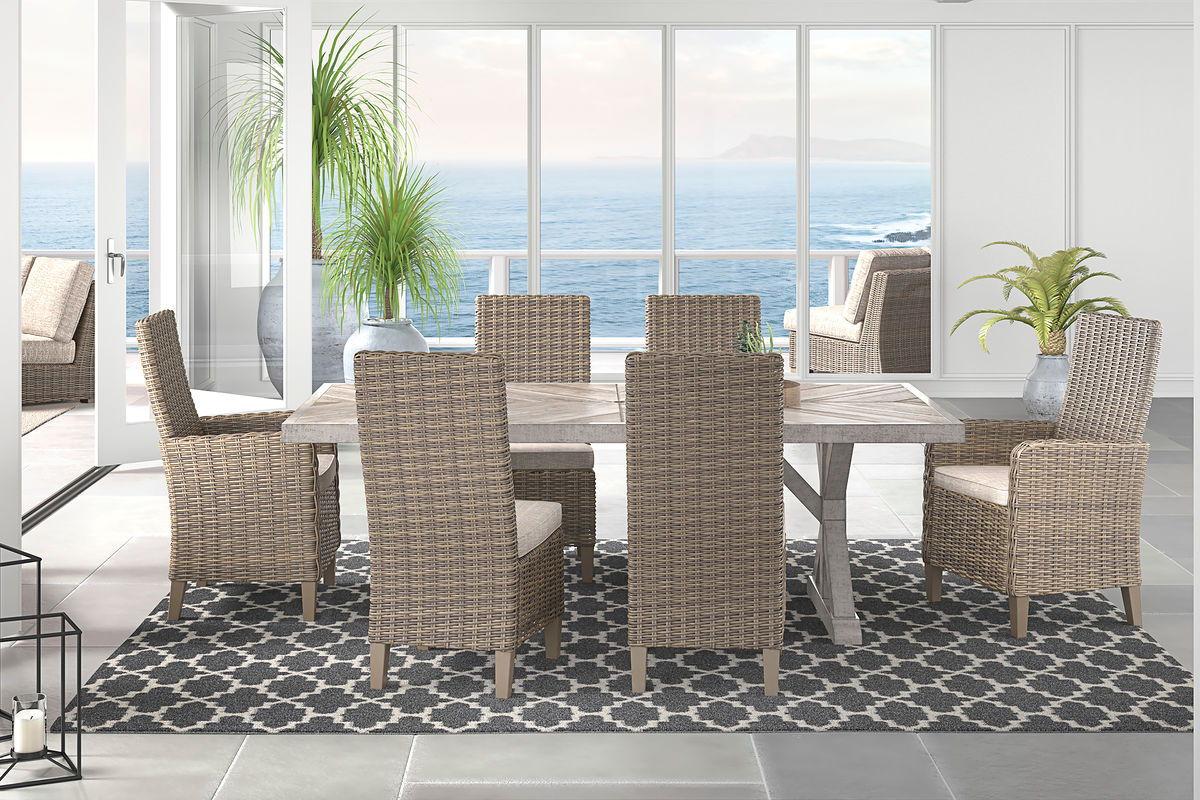 Ashley Beachcroft – Beige – 7 Pc. – Dining Set With Chairs