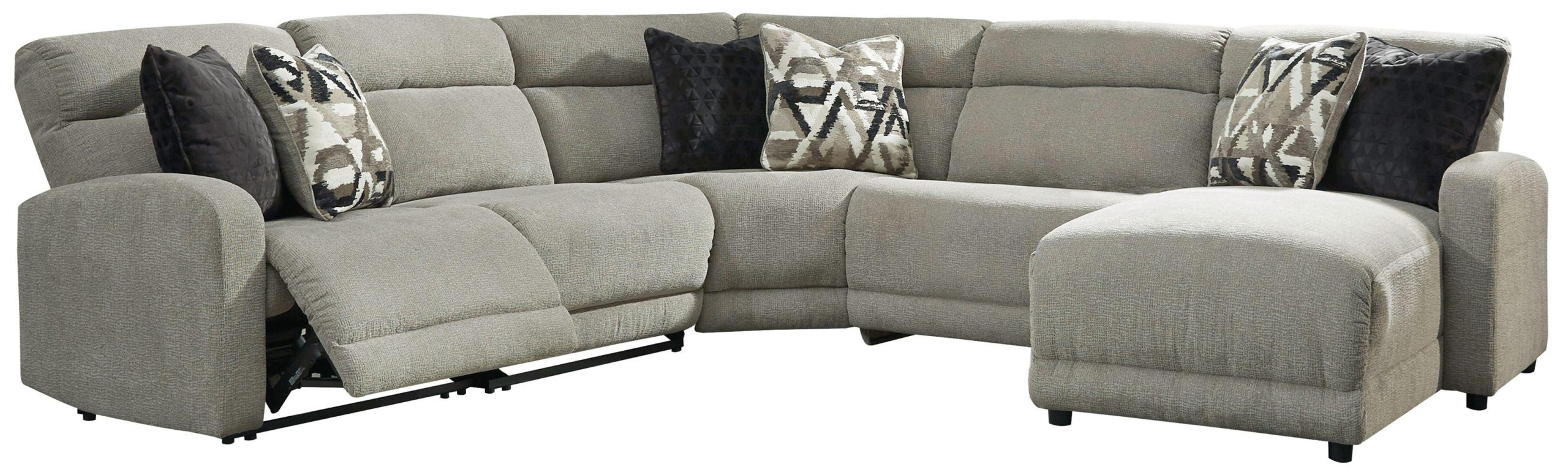 Ashley Colleyville – Stone – 5-Piece Power Reclining Sectional