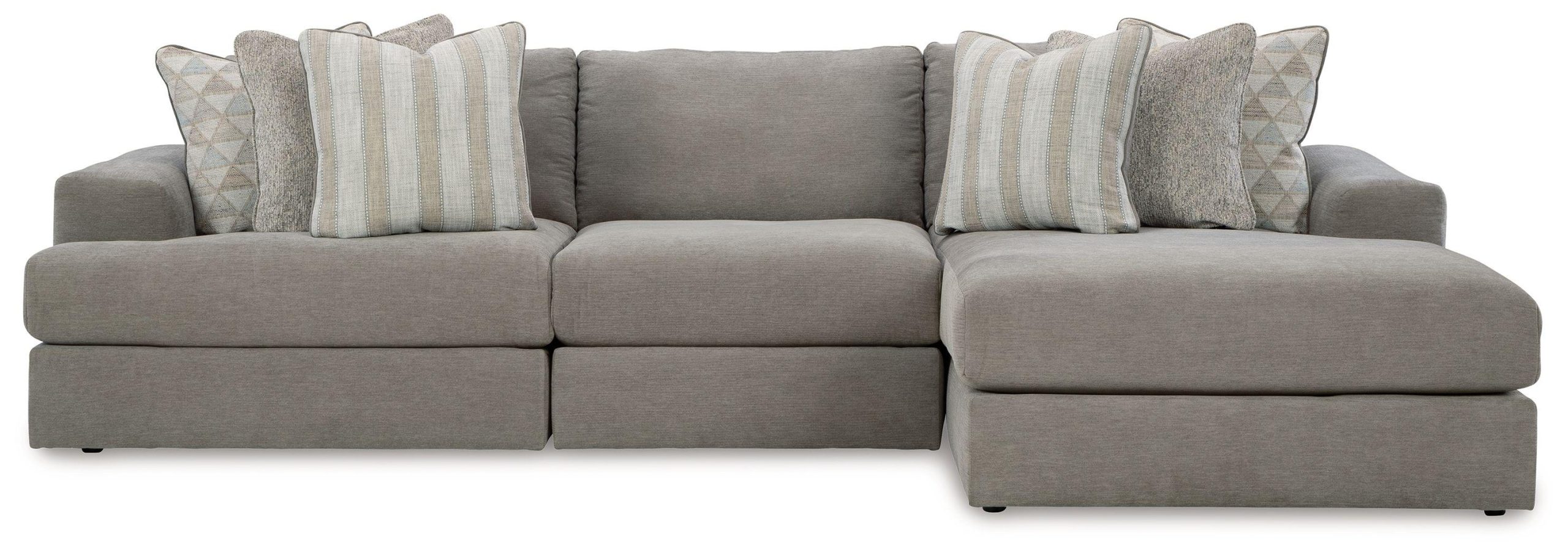 Ashley Avaliyah – Ash – 3-Piece Sectional With Raf Corner Chaise