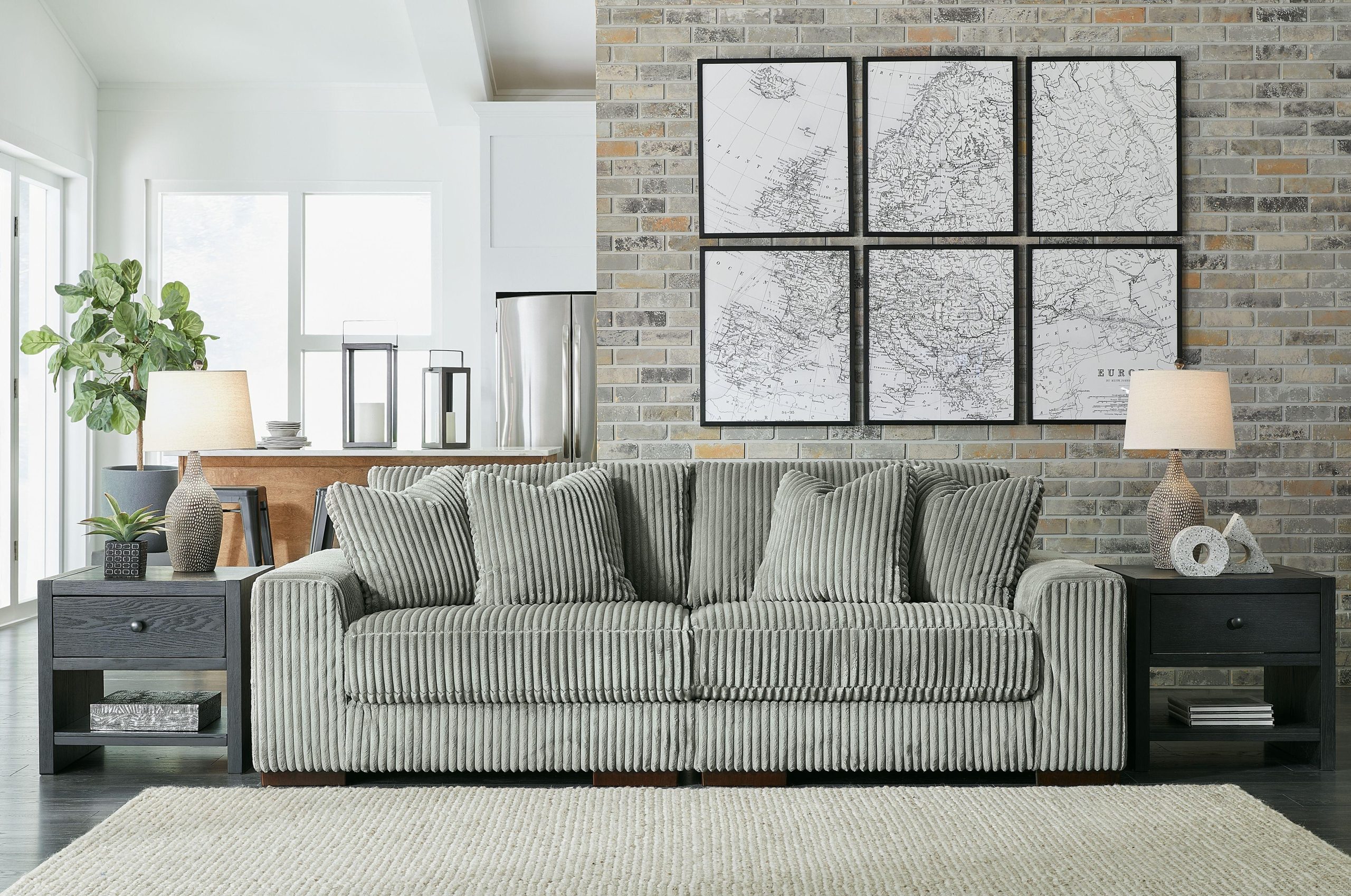 Ashley Lindyn – Fog – Sectional Sofa 2 Pc